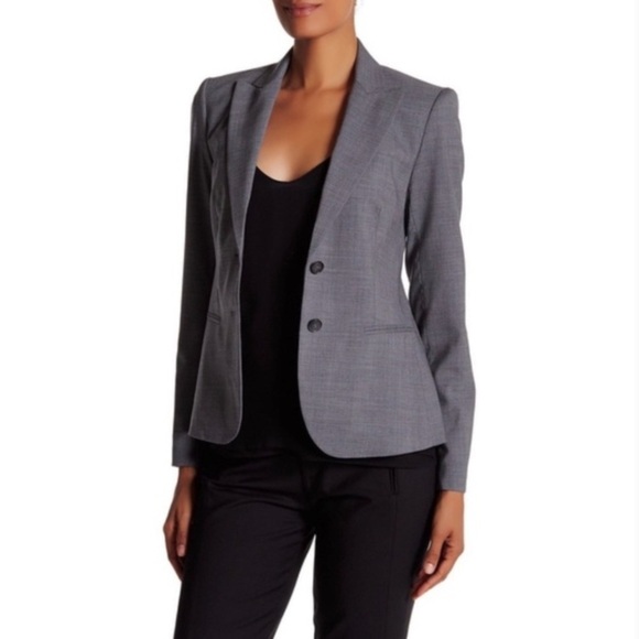 Theory Nichelle Wool Blend Blazer Size 4 Grey - Picture 13 of 14